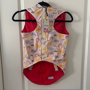 Reversible doggy Vest with Rainbow and Sun Print